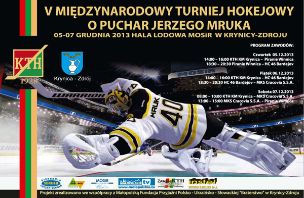 V Międzynarodowy Turniej Hokejowy o Puchar Jerzego Mruka - plakat